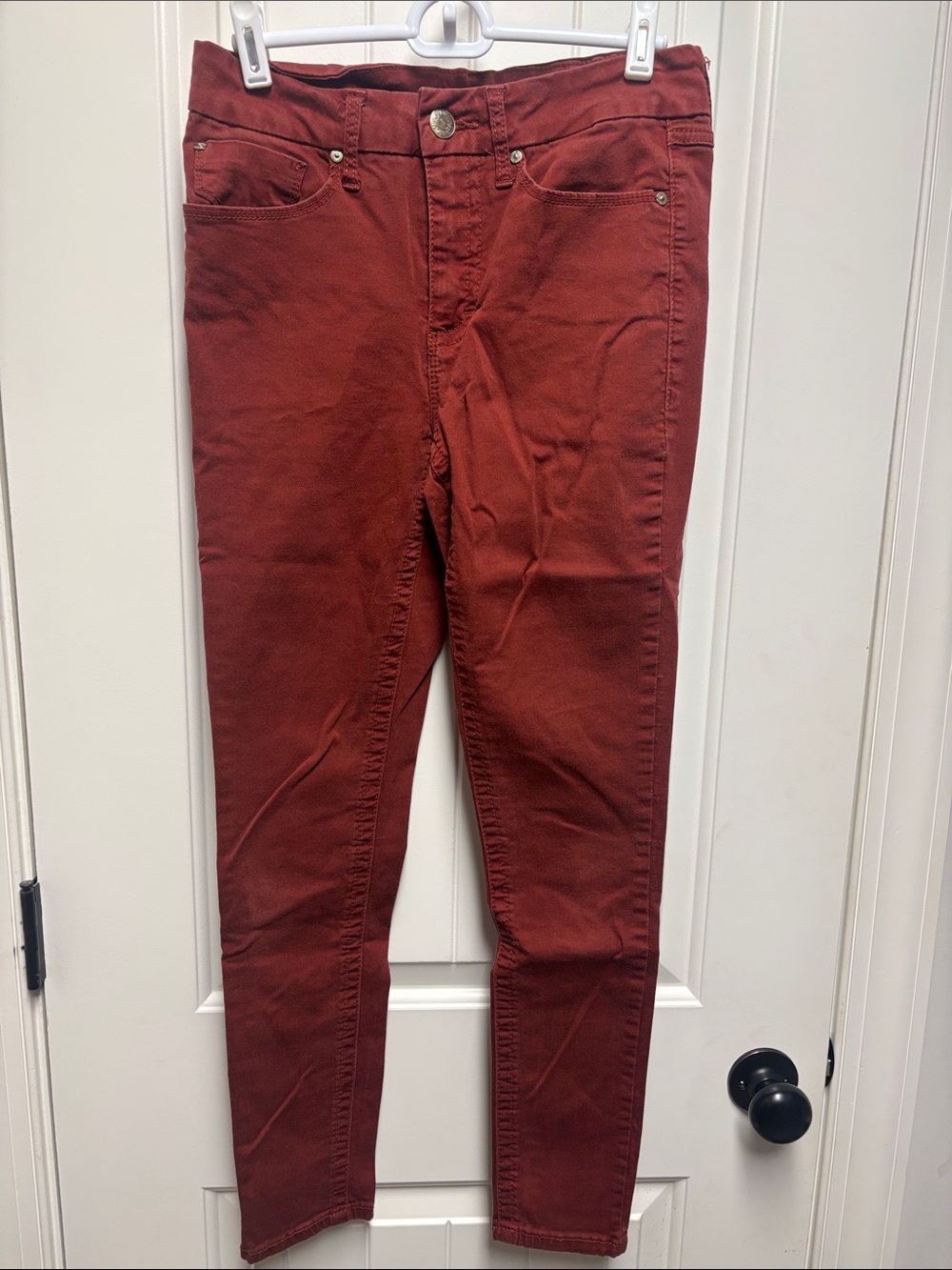 Seven7 Women's Skinny Jeans in Rust Red